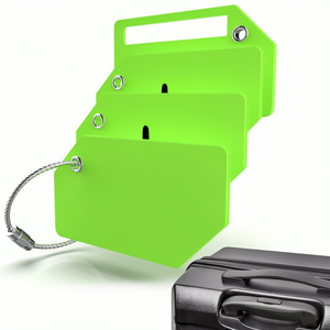 Lot <span class=keywords><strong>de</strong></span> 4 <span class=keywords><strong>étiquette</strong></span>s <span class=keywords><strong>de</strong></span> bagage en silicone durables à motif uni pour valises <span class=keywords><strong>de</strong></span> voyage, facile à identifier, logo personnalisé, cadeau promotionnel - Product Image 1