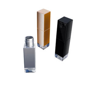 Tubes de brillant à lèvres en plastique carrés personnalisables de 6ml Récipients de rouge à lèvres liquide de couleur personnalisée avec bouchon à vis pour cosmétiques - Product Image 6
