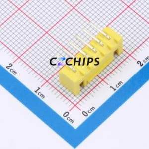 W254110K-6PY2123 Wire-to-Board Pin Header Bent Lead Through Hole,P=2.5mm Connector 1x6P 2.5mm Right Angle Insert XHB - Product Image 2