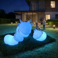 Sculpture décorative de vache de dessin animé réaliste et lumineuse pour extérieur, idéale pour Noël, Halloween, Thanksgiving, jardin, ferme, avec éclairage scénique