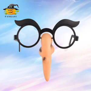 Gafas con forma de nariz de bruja Pankasi, con nariz larga y cejas, accesorios para disfraces de Halloween, accesorio de maquillaje unisex - Product Image 1