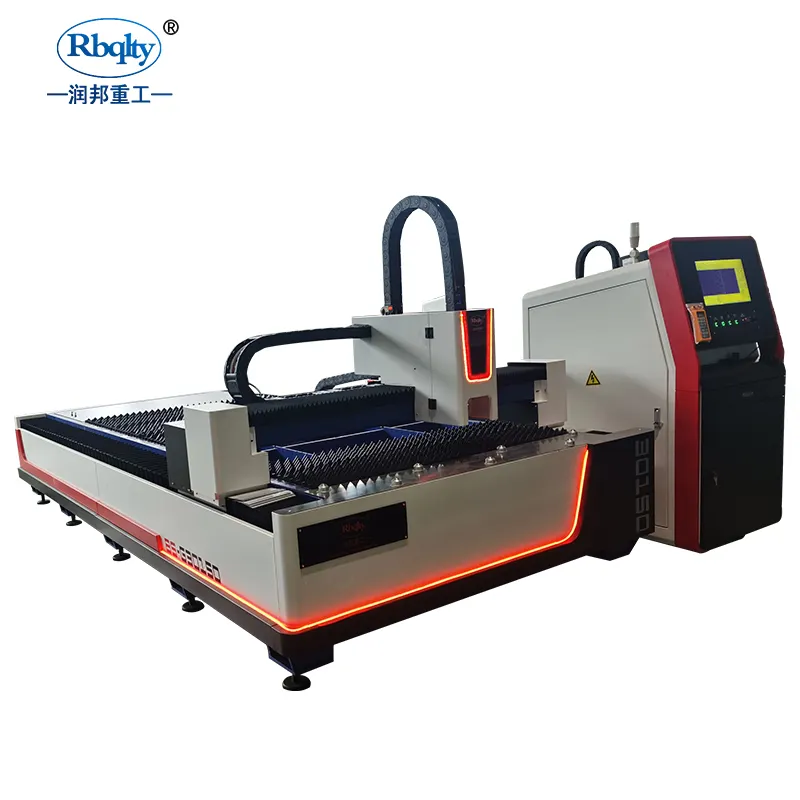 Rbqlty brand 6kw cnc fiber laser cutting machine cutting metal steel