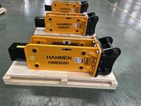 Martillo Hidráulico de Tipo Superior para Maquinaria de Construcción, Rompedor de Roca Confiable para Excavadoras de 6-15 Toneladas