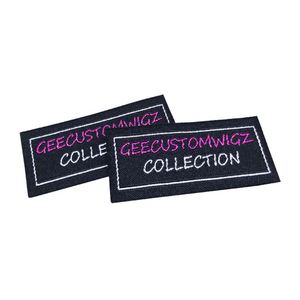 Étiquettes tissées de luxe personnalisées avec logo, étiquettes pour perruques, étiquettes et marqueurs capillaires à paillettes avec nom - Product Image 2