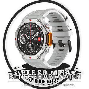 TFT อุปกรณ์ติดตามการนอนหลับระบบแอนดรอยด์หน้าจอสัมผัสแบบไร้สาย360*360 1.43 ''5ATM แคลอรี่แอปสมาร์ทวอทช์ยาง MA31 - Product Image 2