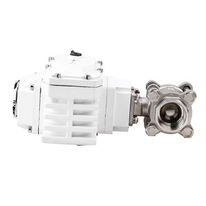 Vanne à boisseau sphérique électrique en acier inoxydable 304 DN15 filetée interne 3PC Q81F pour le contrôle de l'eau avec actionneur motorisé AC220V - Product Image 3