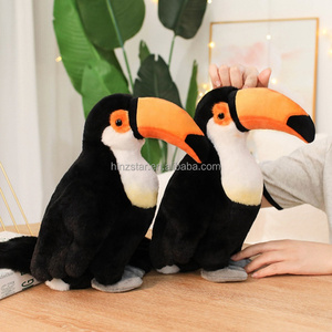 Peluche Toucan Toco Réaliste Adorable, Oiseau Tropical Réplique, Poupée en Peluche, Coussin de Canapé Kawaii, Cadeau d'Anniversaire pour Enfants - Product Image 6