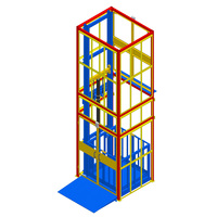 Ascenseur de fret vertical électrique industriel 2,2 kW, capacité 500-2000 kg, élévateur de marchandises hydraulique pour entrepôt à double rail de guidage