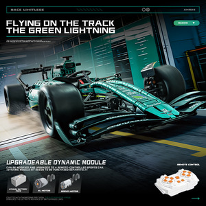 Yiqi Y18011 - Modelo de Bloques de Construcción de Coche de Carreras Fórmula F1, Más de 800 Piezas, Juguete de Ensamblaje con Control Remoto para Niños de 8 a 13 Años - Product Image 4