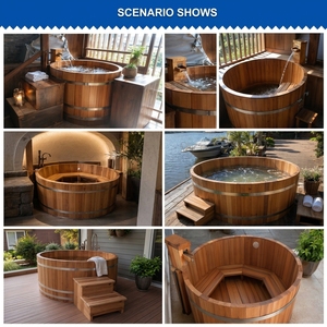 Vasca Idromassaggio Premium <span class=keywords><strong>a</strong></span> <span class=keywords><strong>Legna</strong></span> con Rivestimento in Acciaio Inox e Stufa Interna per Spa Esterna per Tutte le Condizioni Meteo - Product Image 3