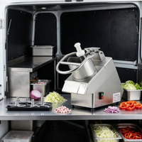 Industriële automatische groentesnijmachine van roestvrij staal, keuken-snijmachine, voedselhakselaar, groentesnijder