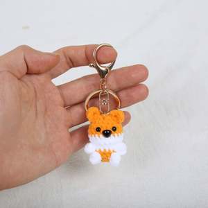 Porte-clés créatif en forme de petite abeille koala, fait à la main au crochet, en laine, adorable poupée de dessin animé, pendentif fini - Product Image 5