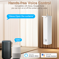 Moteur de rideaux électriques intelligents avec WiFi et Zigbee, application et télécommande, compatible assistant vocal, rail réglable