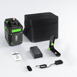 Outils de cloison sèche à ligne croisée rotative à 360°, <span class=keywords><strong>niveau</strong></span> <span class=keywords><strong>laser</strong></span> à 5 lignes vertes pour alimentation industrielle, nivellement DIY avec une distance de travail de 30 m - Product Image 1