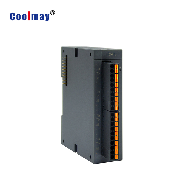 Coolmay L02 4-Channel Thermocouple Temperature Sensing Module Type J/K/S/T/E Thermocouple for PLC PAC & Dedicated Controllers