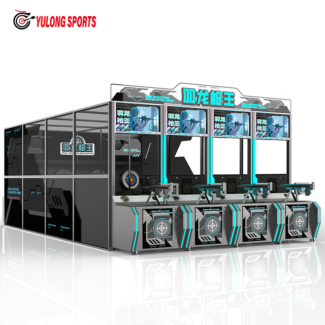 Wholesale Yulong Sports Q4 Model Plastic Coin Operated Arcade Shooting Game Machine for for Indoor Use 4 Players 12-Month