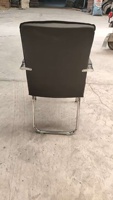 Chaise de bureau exécutive moderne en cuir avec structure en métal électroplaqué pour la maison, l'hôtel, la salle à manger, le salon et l'atelier