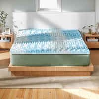 Surmatelas en mousse à mémoire de forme infusée de gel, soulagement de la pression, anti-affaissement, sans assemblage, vente en gros OEM