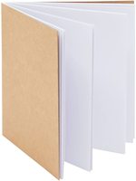 Carnet de notes vierge en papier kraft miniature personnalisé, journaux non lignés, carnet de croquis, planification, écriture de mémos, fournitures de bureau et scolaires
