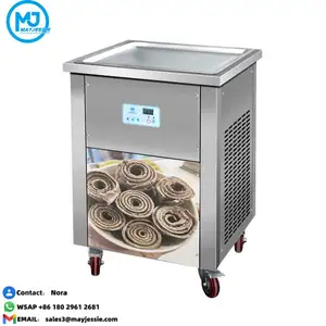 Rollos de helado de servicio suave de fruta congelada automática eléctrica comercial pequeños con máquina compresora italiana