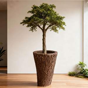 Moderne Bois Massif Écologique Calme Vent Vert Plante Plancher <span class=keywords><strong>Pot</strong></span> De Fleur Conteneur 3-6L Capacité Hôtel Villa - Product Image 1