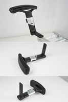 Vente en gros d'accoudoir en PU multifonctionnel Elite pour chaise de bureau et de salle à manger pièces d'ordinateur avec poignée de meuble en plastique confortable