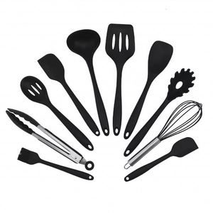 Ensemble de 10 ustensiles en silicone PA66 avec noyau en acier, antiadhésifs, résistants à la chaleur, pour une utilisation quotidienne en cuisine à la maison - Product Image 2