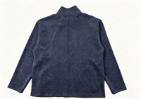 Veste en tricot gris chiné pour homme, col montant, fermeture éclair intégrale, coupe ample, décontractée, épaisse et chaude