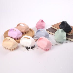 Cepillo de silicona puro de doble uso para cuero cabelludo, para champú en seco y húmedo, con rascador y masajeador de meridianos, producto para el cuidado y peinado del cabello de bebé, al por mayor - Product Image 6