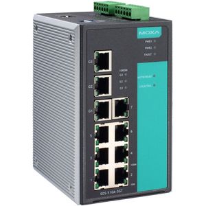 Switch Industrial Moxa EDS-510A-3GT Administrado de 8 Puertos 10/100Mbps y 3 Gigabit Ethernet para Riel DIN - Product Image 1