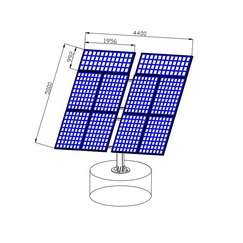 Простота в эксплуатации 3 кВт Солнечный трекер