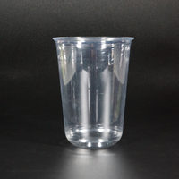 89mm Rond PET Gobelet Gobelets en Plastique Personnalisable Emballage Boisson Couvercle Plat PET Gobelets Jetables 260ml 400ml 500ml 16oz 22oz