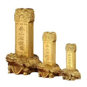 Placa de tortuga dragón de bronce para escritorio de hogar u oficina, pieza de arte de bronce. - Product Image 5