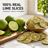 Tranches de citron vert séchées, garniture de cocktail sans additifs, vente en gros