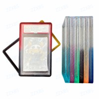 Protection pour cartes PSA pour présentoirs de magasins, plaque arrière en acrylique transparent, bord de protection en TPU dégradé, 41 couleurs