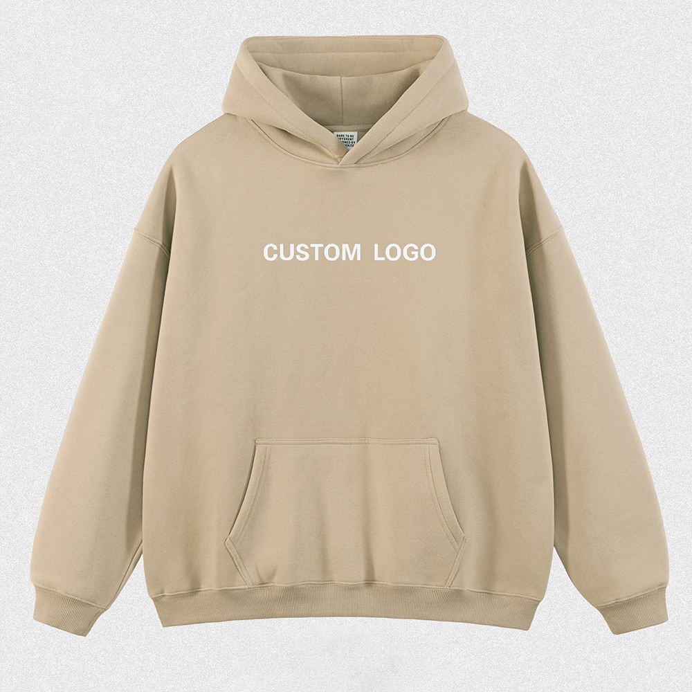 100% Cotton Gray Bulk Wholesale Boys Heavy Thick Custom Fleece Plain Puff  Printing Men Unisex Hoodies