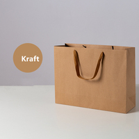 Sac en papier de finition mat, Logo personnalisé, pour le Shopping avec poignée de ruban, 50 unités