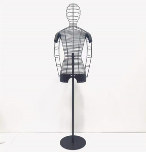 Mannequins en fil de métal bronze rétro personnalisés, torse en fer marron demi-corps unique pour femme, <span class=keywords><strong>mannequin</strong></span> fait à la main, présentoir de vêtements - Product Image 6