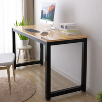Mesa de estudio de madera y Metal para oficina, mueble para el hogar, escritorio para ordenador