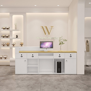 Escritorio Multiusos Moderno y Minimalista para Cajero, Tienda de Ropa, Barra <span class=keywords><strong>Pequeña</strong></span>, Salón de Belleza, Recepción de Peluquería - Product Image 4