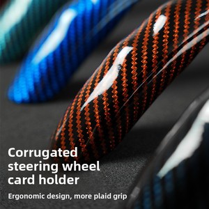 <span class=keywords><strong>Funda</strong></span> para <span class=keywords><strong>volante</strong></span> <span class=keywords><strong>de</strong></span> cuero deportivo Premium para todas las estaciones <span class=keywords><strong>Funda</strong></span> universal para manillar <span class=keywords><strong>con</strong></span> <span class=keywords><strong>patrón</strong></span> <span class=keywords><strong>de</strong></span> fibra <span class=keywords><strong>de</strong></span> carbono corrugado multicolor - Product Image 4