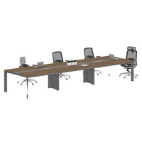 Meubles de bureau pour immeubles commerciaux, table de conférence de luxe pour 20 personnes, bureau du personnel, table de travail en acier et bois de luxe