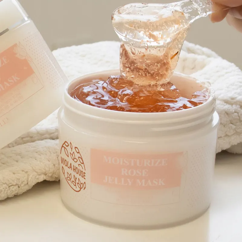 Gelei Masker Hyaluronzuur Hydro Hydraterende Gezichtsmasker Biologisch Huidverzorging Rose Gelei Masker