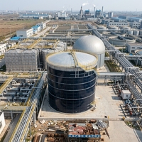 Digesteur anaérobie Schumann à grand volume en acier inoxydable boulonné - Réservoir de biogaz personnalisé avec garantie de 2 ans pour le traitement de l'eau