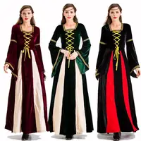 Coldker हेलोवीन महिलाओं मध्यकालीन Cosplay कॉस्टयूम पुनर्जागरण ग्रीक देवी राजकुमारी रानी कपड़े लड़कियों चरण विंटेज पोशाक