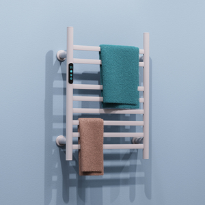 Sèche-serviettes électrique mural avec barre de serviettes pliable et mobile, design moderne, étanche IPX4, pour salle de bain - Product Image 4