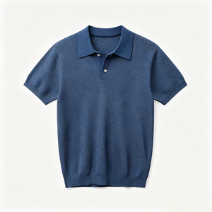 Herren Weicher <span class=keywords><strong>Lessel</strong></span> Viertelreißverschluss-Strickpullover für Kurzarm Atmungsaktives ODM Casual Sommer-Oberteil - Product Image 4