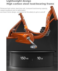 Triciclo de Carga <span class=keywords><strong>para</strong></span> <span class=keywords><strong>Adultos</strong></span> de 20 Pulgadas, Color Rosa, con Canastas <span class=keywords><strong>para</strong></span> Vegetales, Impulsado por Humanos, <span class=keywords><strong>para</strong></span> Viajes y Paseos - Product Image 3