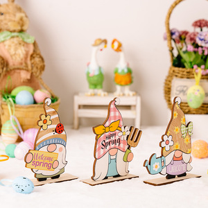 Conejo colgante sin cara para Fiesta de Primavera, conejo de madera encantador, adornos para fiesta de bienvenida, huevos de colores, feliz <span class=keywords><strong>día</strong></span> de Pascua - Product Image 2