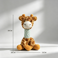 Ensemble de jouets pour chien écologiques et mignons en forme de girafe et raton laveur, en corde de coton et peluche, couineurs, résistants aux morsures, jouets à mâcher pour la dentition et divertissement canin